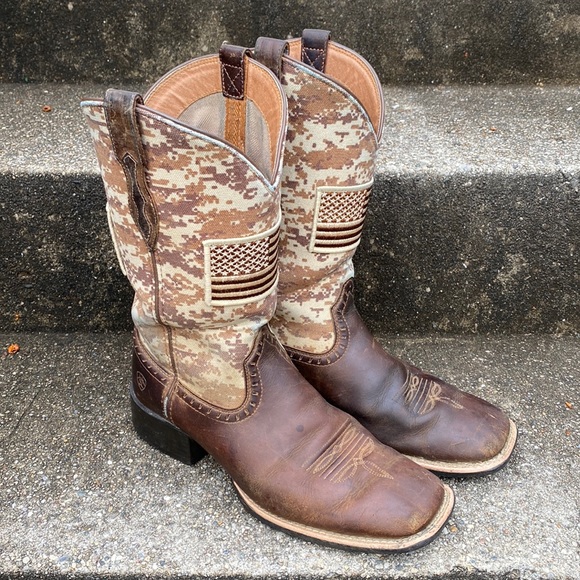 ARIAT Women’s Round Up Patriot Western Boot 8.5 - Picture 2 of 13